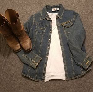 Fitted Honolulu Hard Rock Cafe Denim Shirt